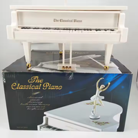Boîte à musique en plastique grande taille pour piano à queue