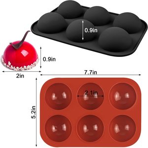 Khuôn Silicone cho 6 khoang bánh bán nửa hình cầu nướng moule demi sphre En bom sô cô la nóng, moldes De Dome Mousse hình thức - Product Image 2