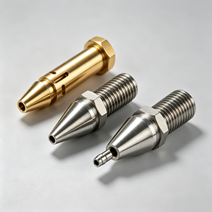 หัวฉีด CNC ความแม่นยำสูงแบบ OEM, ชิ้นส่วนหัวฉีดแบบเรียวทำจากสแตนเลสและทองเหลืองตามแบบที่ลูกค้ากำหนด - Product Image 4