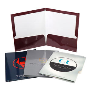 <b>A4</b> Custom Presentation File <b>Folders</b> Pocket Glossy Paper Presentation <b>Folders</b> With Two Pocket - Product Image 1