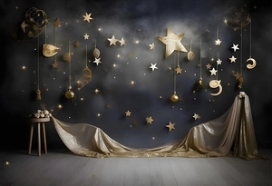 Fondo <span class=keywords><strong>de</strong></span> Estrellas Centelleantes pastel Smash bebé fiesta <span class=keywords><strong>de</strong></span> cumpleaños decoración <span class=keywords><strong>Luna</strong></span> estrellada retrato fotografía Fondo <span class=keywords><strong>estudio</strong></span> fotográfico - Product Image 2