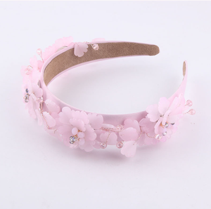 Nieuwe mode transparante kristallen bloem partikel hoofdband voor vrouwen <span class=keywords><strong>prom</strong></span> cadeau straat haaraccessoires hoofddeksels - Product Image 3