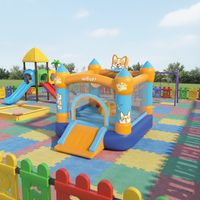 Château gonflable commercial extérieur Sundow Factory personnalisé avec toboggan, thème Bluey