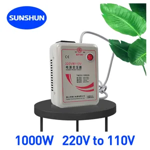 Shunhong 1000w צעד למטה שנאי 220v כדי 110v ממיר מכשירי חשמל מקצועי שלב אחד טבעתי 220 110 100