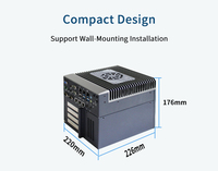 Mini PC Industrial con Expansión PCIe, 6 Puertos LAN, 4 Puertos COM, 8 Puertos USB, Windows 11, WiFi 4G/5G, Ranura PCI Dual (PCIe X16, PCIe X4), Escalable, Tipo Caja Integrada