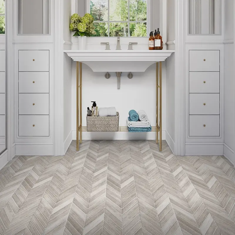 Sunwings Gạch Mosaic đá cẩm thạch | Cổ Phiếu trong chúng tôi | Trắng Carrara Chevron mosaics tường và sàn gạch