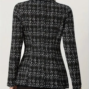 Nuovo abito europeo americano tinta unita giacca a maniche lunghe da <span class=keywords><strong>donna</strong></span> abbottonata pendolarismo elegante abito da <span class=keywords><strong>donna</strong></span> - Product Image 3