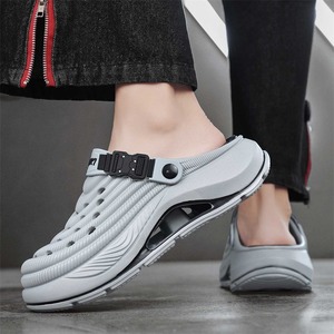Hole-out shoes men new summer style outerwear beach bag head style thick sole squishy feeling <b>slippers</b> men's outdoor sandals - Product Image 2