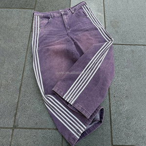 Jeans <span class=keywords><strong>Camouflage</strong></span> a Gamba Larga <span class=keywords><strong>per</strong></span> Uomo, 100% Cotone Denim, Stampa a Righe, Taglie Forti, Lavaggio Effetto Vintage, Pantalon Pour Homme, Basso MOQ - Product Image 3