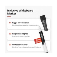 Signes magnétiques réutilisables pour écrire sur tableau blanc, tableau noir, tableau Kanban et réfrigérateur-Cartes magnétiques avec marqueur