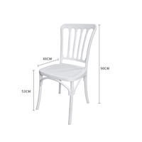 Chaises Napoléon blanches empilables en plastique PP pour événements extérieurs, banquets de mariage, usage commercial, hôtels et salons – Nouveauté 2024 en promotion