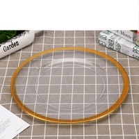 Assiettes de Présentation XiangJin 33cm en Plastique Écologique, Design Occidental de Luxe, Vaisselle Solide en PS pour Mariages et Événements