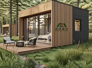 Cabaña de Madera Prefabricada, Ecológica, con Energía Solar, Contemporánea e Impermeable, para Uso en Hoteles, Jardín Trasero, <span class=keywords><strong>Retiro</strong></span> Vacacional - Product Image 2