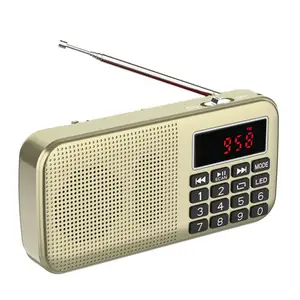 Prezzo di fabbrica L-588 mini portatile home radio altoparlante wireless radio fm display a led pannello mostra supporto tf card play u disk play