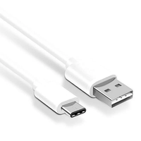 Câble de charge rapide en gros 2.1A 1m/2m Type-C vers USB pour ordinateur et écouteurs, blanc, charge rapide et transfert de données