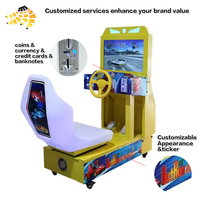 Jouez à la machine de course de voiture d'arcade pour enfants, avec fonction de lancer de pièce et de conduite électronique