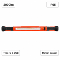 Tragbare Bewegungssensor-LED-Arbeitsleuchte 2000LM IP65 Wasserdicht 6000K Doppelmagnet USB-Powerbank Werkstatt Auto-Reparatur Inspektionslampe