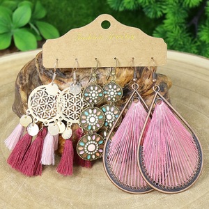 Pendientes de Moda Boho con Borlas y Turquesa para Mujer, Pendientes Colgantes para Fiesta 2024 - Product Image 4