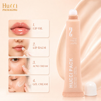 Tube souple rose vide personnalisé D19 de 10 ml pour emballage de crème pour les yeux, huile à lèvres, gloss, tubes souples pour emballage cosmétique