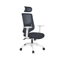 Chaise de direction moderne de haute qualité avec appui-tête réglable et dossier haut Chaises de bureau en tissu maillé