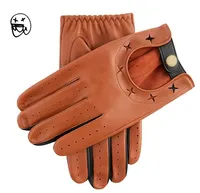 Men's Classic Brown Sheepskin Leather Driving Gloves