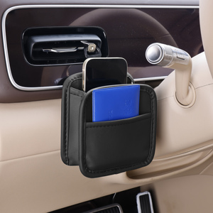 Organizador de Cuero Transpirable y Duradero para Rejilla de Ventilación de Coche, Bolsa de Almacenamiento con Agarre Seguro para Teléfono, Compatible con BMW, Toyota, Honda, Audi, <span class=keywords><strong>VW</strong></span> - Product Image 3