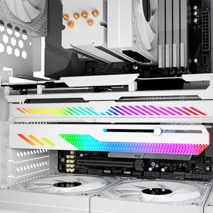 NUEVO estilo Fábrica OEM logotipo personalizado juegos de computadora PC Soporte de tarjeta gráfica Soporte 5V argb GPU Riser placa base sincronización Soporte GPU