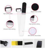 Sangles auto-adhésives réversibles en nylon de qualité supérieure avec boucle, attaches pour accessoires vestimentaires