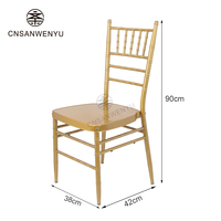 Chaises Chiavari dorées à montage rapide pour événements, sièges modulaires empilables pour banquets, mariages de luxe, événements d'entreprise, structure en acier