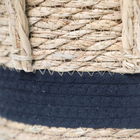 Vente chaude rond pliable panier de rangement bambou tissé osier rotin paille herbe jacinthe d'eau pour salle de bain stockage de vêtements