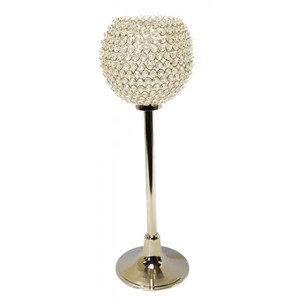 Bougeoir sur pied en verre pour décoration de mariage de qualité supérieure au design luxueux - Product Image 5