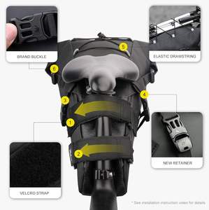 Muestra Gratuita de Bolsa Impermeable para Bicicleta, Bolsa Delantera para Cuadro, Bolsa para Manillar de Ciclismo al Aire Libre, Viajes en Bicicleta - Product Image 5