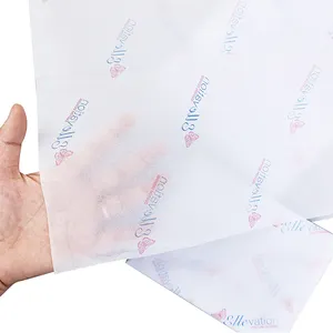 17g/m² Großhandels verpackung Kunden spezifisches Logo Geschenk papier aus recyceltem Gewebe mit Ihrem Logo Geschenk papier Verpackungs papier