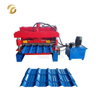 Machine de formage de rouleaux de tuiles en acier verni neuve de 1200 mm pour toiture avec moteur et pompe