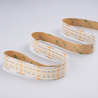 Lampu Strip LED 24V 2025 1248 LED/m 25mm IP20 3500K Putih Hangat Ra80 Remote Control Dimmable SDCM5 Gulungan 5m
