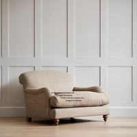 Canapé et fauteuil de style français moderne en tissu durable, meubles de salon en bois pour la maison, les hôtels et les chambres à coucher