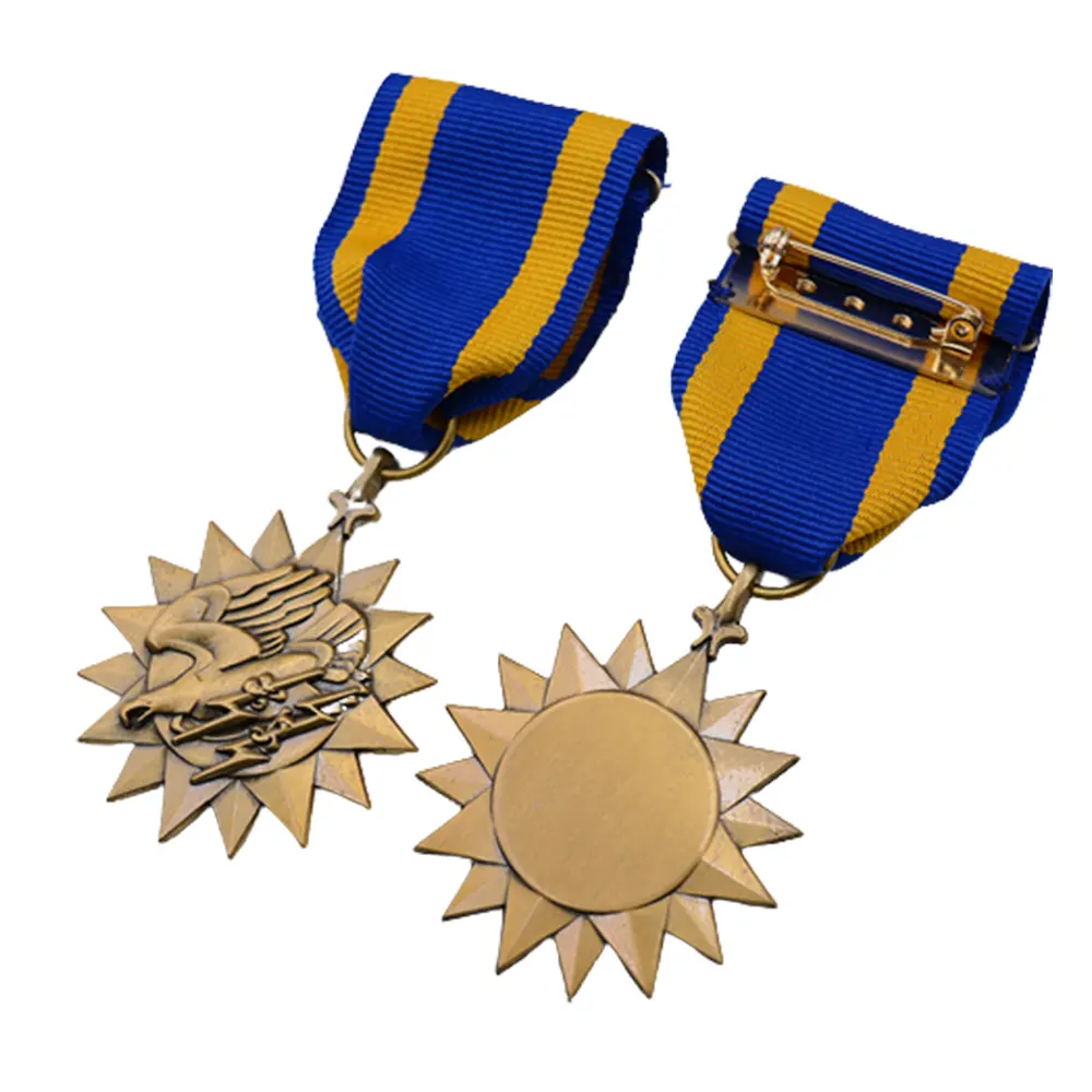 Aleación de zinc fundición a presión Juegos Deportivos medalla retador medallón estrella medallón colgante oro forma irregular medalla artesanía de metal