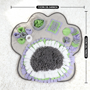 Paw Print <strong>Pet</strong> Sniffing <strong>Mat</strong> Fleece Fabric Universal Cats Dogs Educational Food Hiding Slow Eating Training Stress Relief <strong>Pet</strong> - Product Image 5