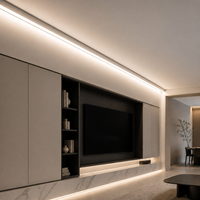 Luminaire linéaire LED encastré en aluminium 6063 avec diffuseur PC opale IP20 CRI90 Garantie 5 ans pour usage bureautique