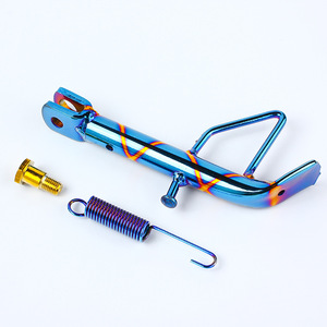 Repuestos para Motocicletas, Soporte Lateral Personalizado de Acero Inoxidable 304 con Acabado Iridiscente en Titanio Quemado - Product Image 1