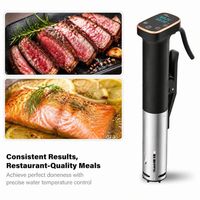 Machines sous vide 1100W avec Wi-Fi, haute performance, taille moyenne, Lelan, manuel, avec pot en verre et fonction de scellage lent