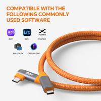 Cable USB 3.2 Gen2 Tipo-C de Función Completa para Grabación de Video, 20 Gbps, Cable de Transmisión de Datos de Alta Velocidad, Tejido de Nailon de Alta Densidad
