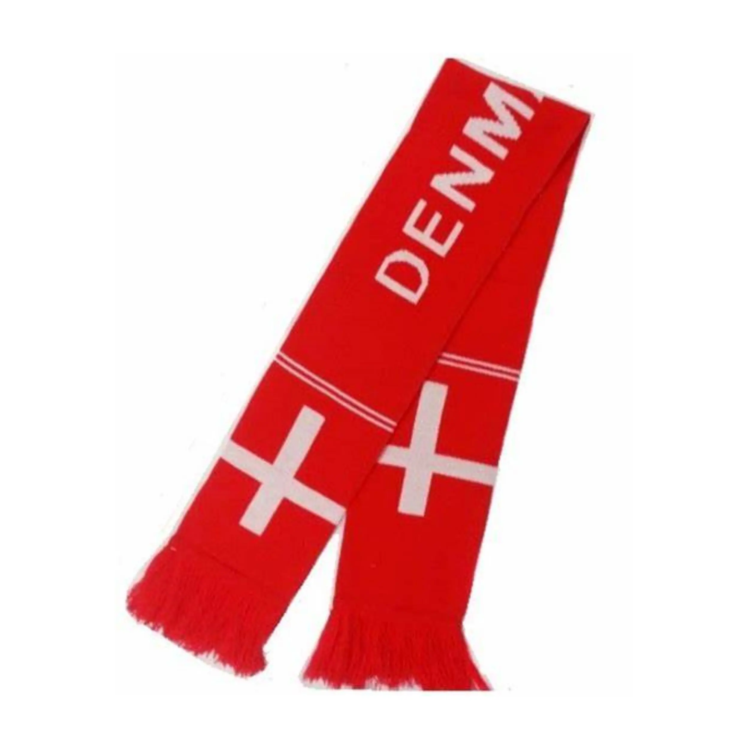 Hoge Kwaliteit Custom Denmark Vlag Sjaal Volwassen Unisex Vrouwen Mannen Gebreide Sjaal