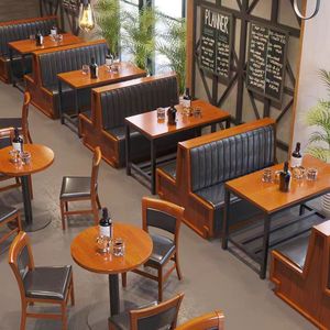 Bar industriale in legno massello custom alto bar tavoli e sedie retrò a tema <span class=keywords><strong>comune</strong></span> ristorante clear bar stand - Product Image 2