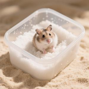 La arena para gatos desechable ecológica con arena de baño para hámster con infusión de manzana ayuda a detener la picazón - Product Image 1