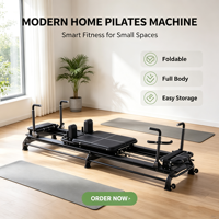 Reformer Pilates en alliage d'aluminium robuste et personnalisable, haut de gamme, pour studio, réglable, écologique, garantie 2 ans