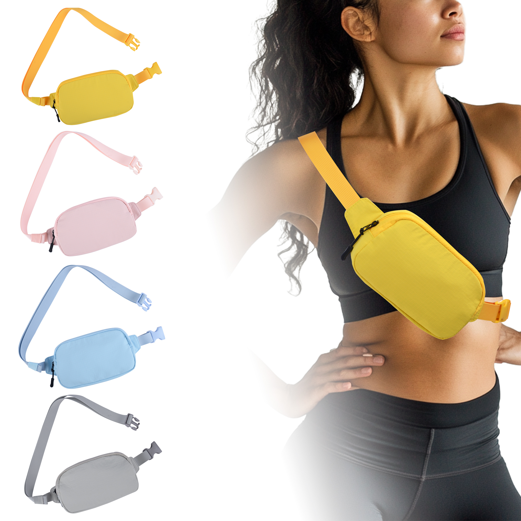 Nylon Fanny Pack Adjustable Strap Sport Waist