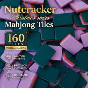 Juego de Mahjong Americano de Lujo con Diseño de Cascanueces Navideño, 160 Piezas de Acrílico Pintadas a Mano, Duraderas y Ecológicas, para Noches de Juego Festivas - Product Image 4