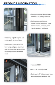 Puerta plegable de acordeón con aislamiento exterior estándar de América Canadá que puede ser ingeniosa plegable y estirable - Product Image 6