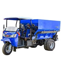 Épandeur de fumier agricole de type tracteur, épandeur de fumier à trois roues, machine d'épandage de fumier pour serres et vergers, utilisation humide et sèche